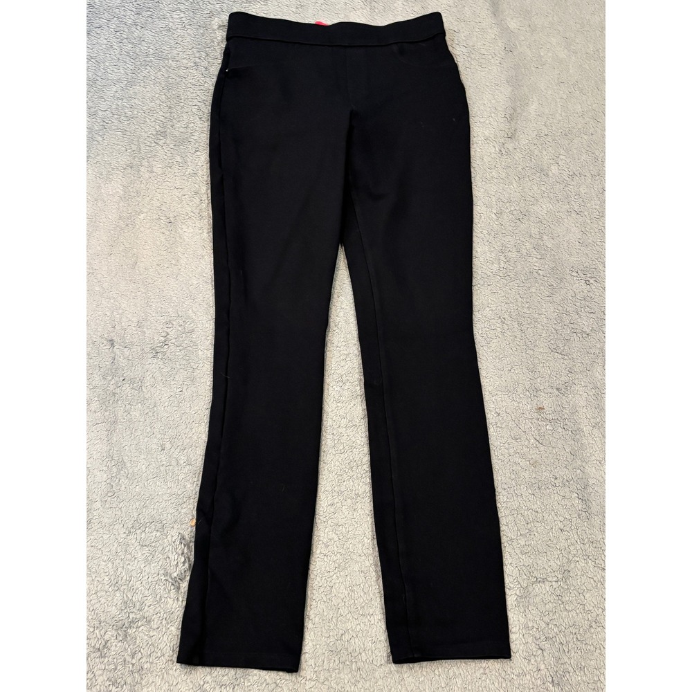 Spanx The Perfect Pant Slim Straight Leg Black Ponte Trousers Small S